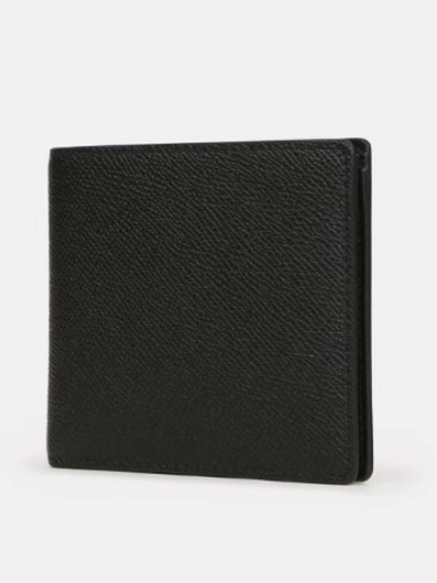 Stitched Bifold Leather Half Wallet Black - MAISON MARGIELA - BALAAN 4