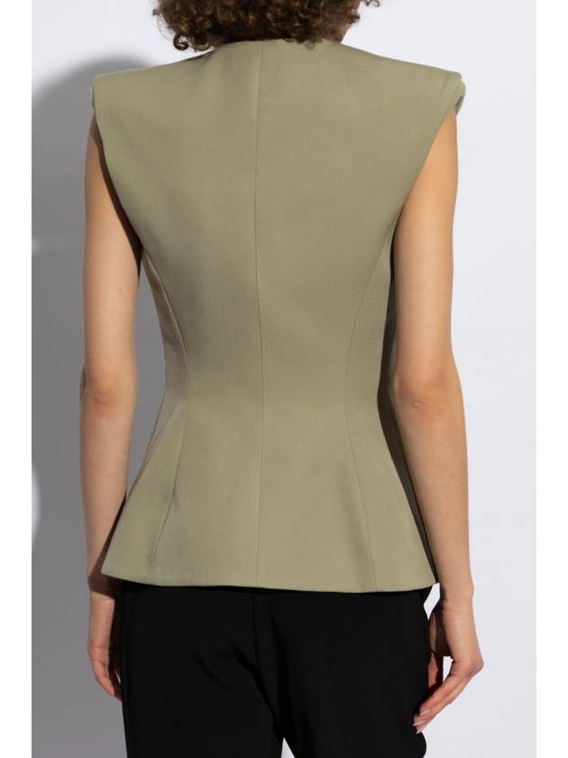 Balmain Double-breasted Vest, Women's, Green - BALMAIN - BALAAN 4