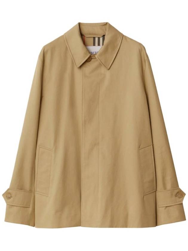 Gabardine Short Single Coat Flax - BURBERRY - BALAAN 1