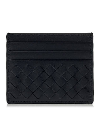 Intrecciato Classic Card Wallet Midnight Blue - BOTTEGA VENETA - BALAAN 1