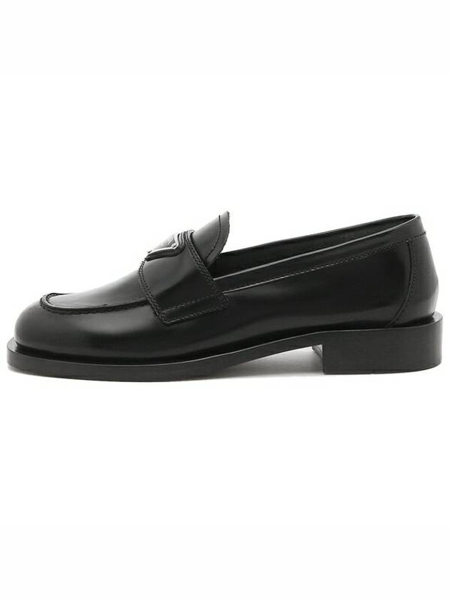 Unlined Brushed Leather Loafers Black - PRADA - BALAAN 5