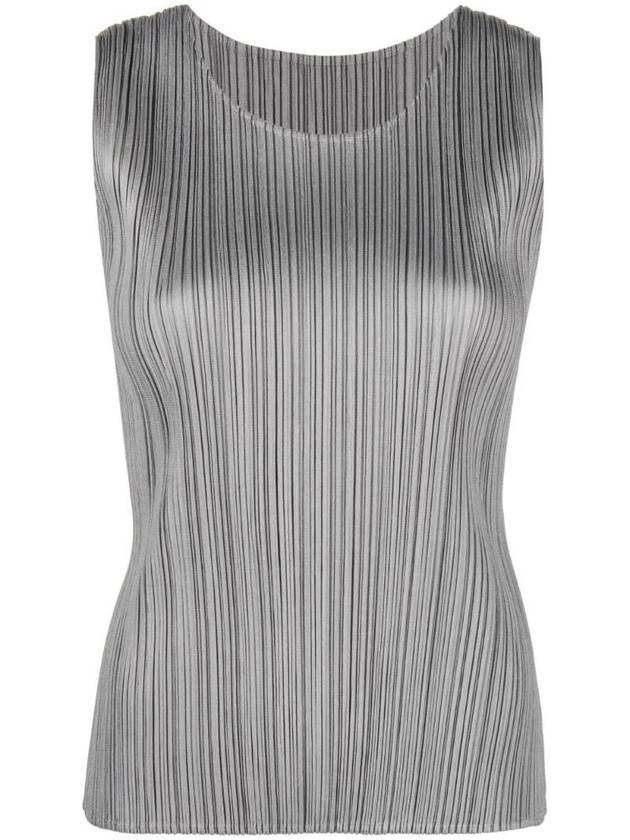 Pleated Sleeveless Grey - ISSEY MIYAKE - BALAAN 1