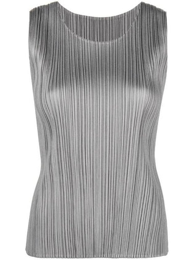 Pleated Sleeveless Grey - ISSEY MIYAKE - BALAAN 1