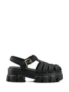 Monolith Crochet Cage Sandals Black - PRADA - BALAAN 1