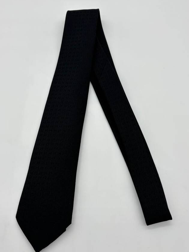 Men's Faconnee H Tie Black - HERMES - BALAAN 5