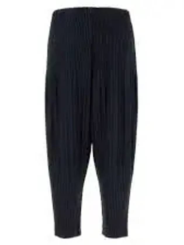 Pleated Straight Pants Navy - ISSEY MIYAKE - BALAAN 2