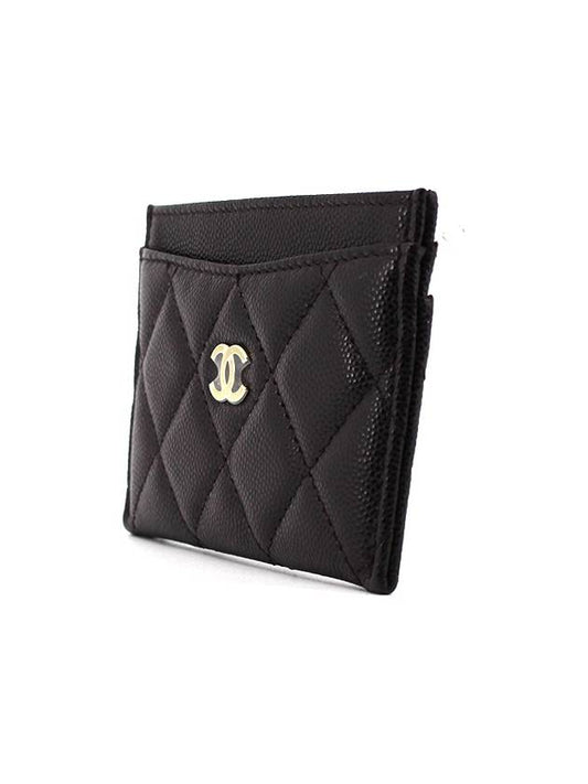 CH Classic Caviar Dark Brown Card Wallet Gold AP0213 CH22WT016 - CHANEL - BALAAN 2