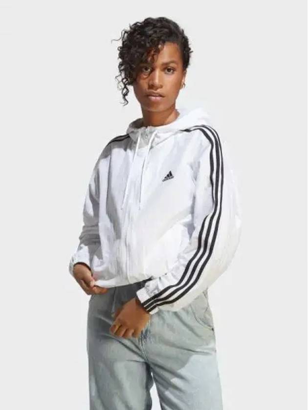 Women s 3S Woven Windbreaker whiteBLACK - ADIDAS - BALAAN 1