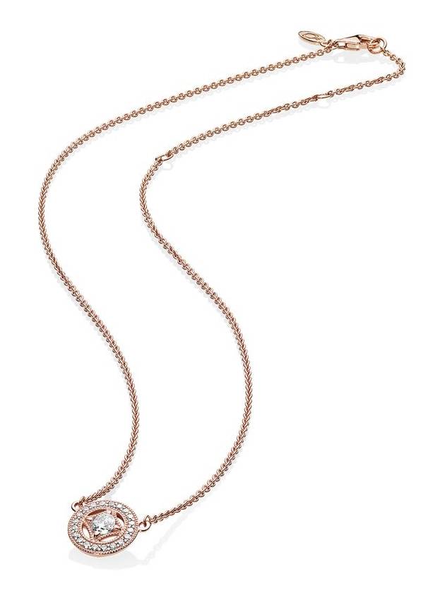 Vintage Circle Collier 45cm Necklace Rose Gold - PANDORA - BALAAN 4