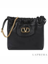 V logo 4W2P0Z87 VNL 0NO bucket chain cross bag - VALENTINO - BALAAN 2