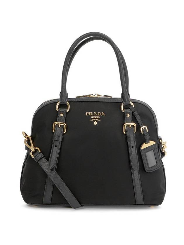 Pocono Two-Way Round Tote Bag Black - PRADA - BALAAN 1