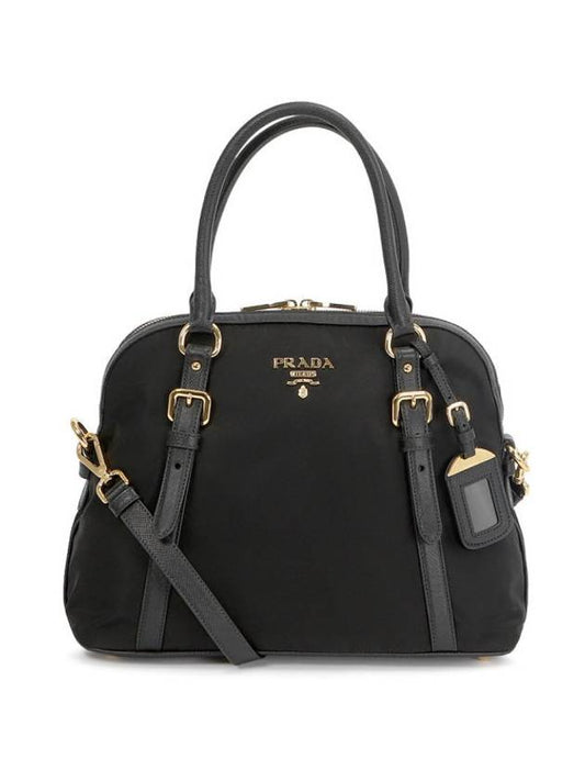 Pocono Two-Way Round Tote Bag Black - PRADA - BALAAN 1