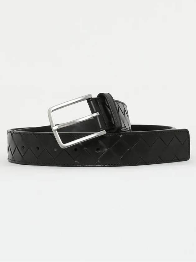 Intrecciato Belt Black - BOTTEGA VENETA - BALAAN 4