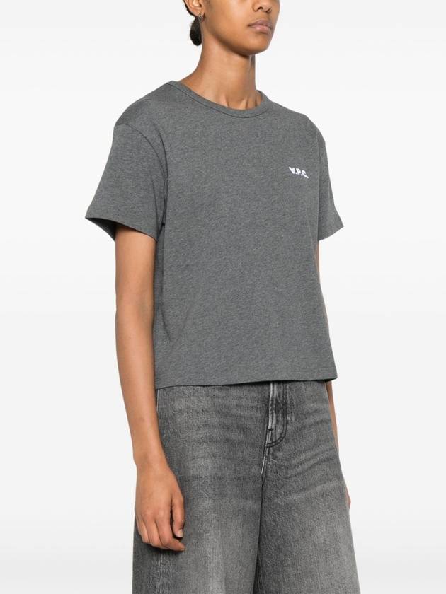 Boxy Micro Logo Short Sleeve T-Shirt Charcoal - A.P.C. - BALAAN 4