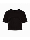 JEANS Women s Black 3 IN 1 Ribbed Short Sleeve Sweater J223332 BEH - CALVIN KLEIN - BALAAN 2