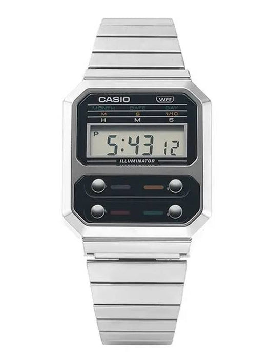 A100WE 1ADF Vintage Retro Metal Watch - CASIO - BALAAN 1