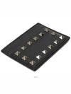 Rock Stud Card Wallet Black - VALENTINO - BALAAN 4