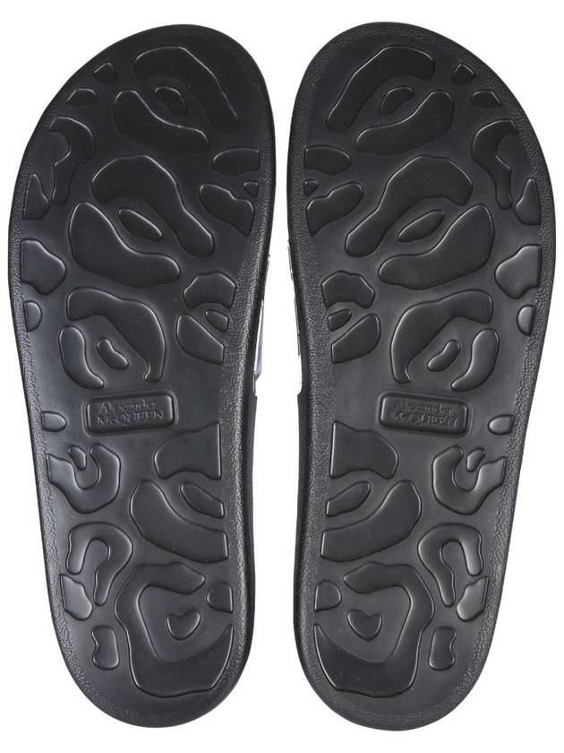 Graffiti Slippers Black White - ALEXANDER MCQUEEN - BALAAN 3