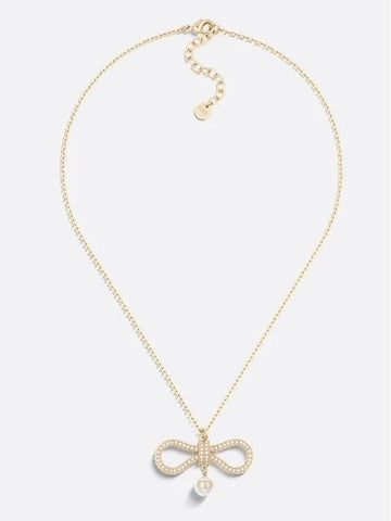 Le Noeud de Dior Necklace Champagne Finish Metal White - DIOR - BALAAN 1