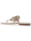 Jeweled Miller Flip Flop Sandals White - TORY BURCH - BALAAN.