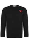 Red Heart Wappen Long-Sleeve T-Shirt Black  P1 T118 1 - COMME DES GARCONS - BALAAN 2