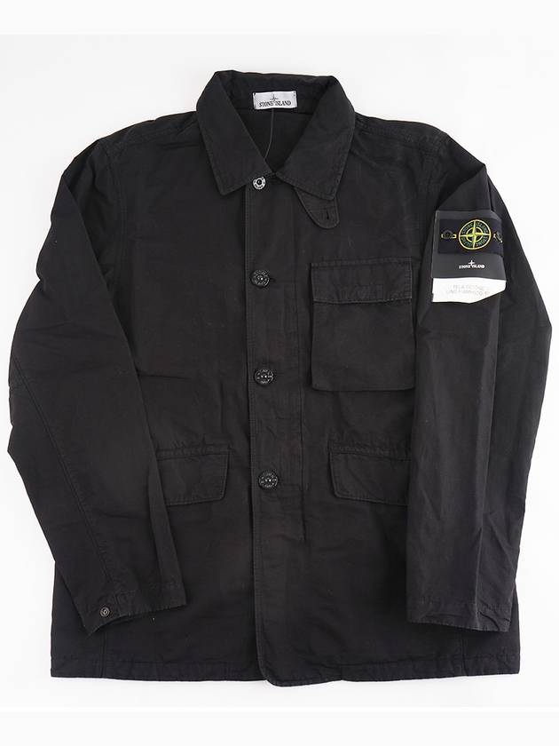 Wappen Patch Heavy Cotton Garment Dying Jacket Black - STONE ISLAND - BALAAN 2