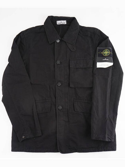 Wappen Patch Heavy Cotton Garment Dying Jacket Black - STONE ISLAND - BALAAN 2