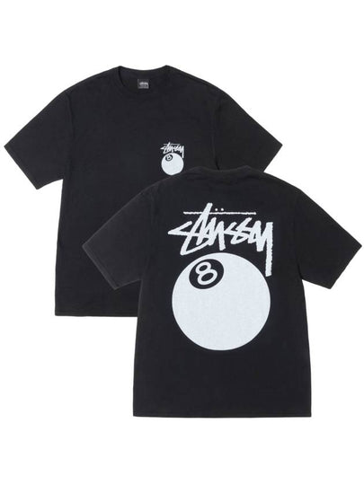 8-Ball Pigment Dyed Short Sleeve T-Shirt Black - STUSSY - BALAAN 2