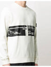 Logo Patch Crew Neck Cotton Sweatshirt Ivory - STONE ISLAND - BALAAN 4