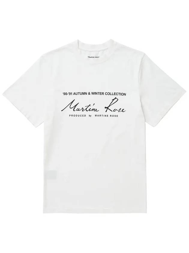 Lettering Logo Short Sleeve T-Shirt White - MARTINE ROSE - BALAAN 5