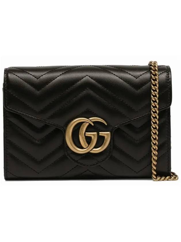 GG Marmont Matelasse Mini Crossbody Bag Black - GUCCI - BALAAN 3