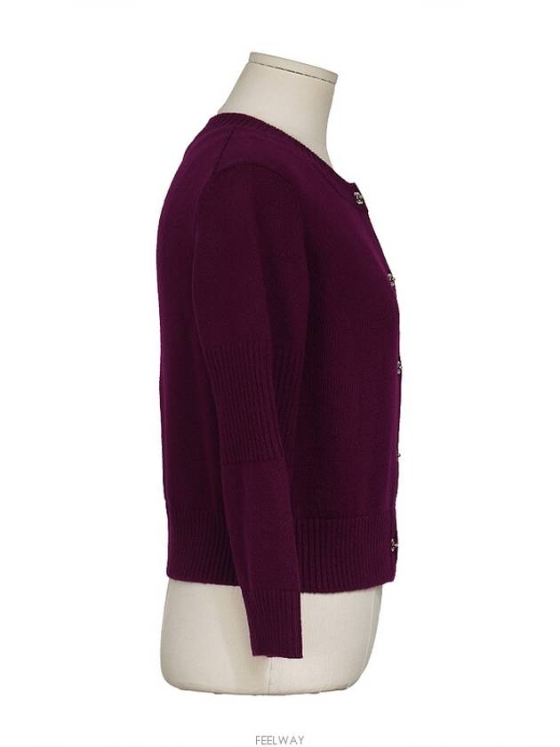 CC turnlock cardigan burgundy 38 74281 - CHANEL - BALAAN 3