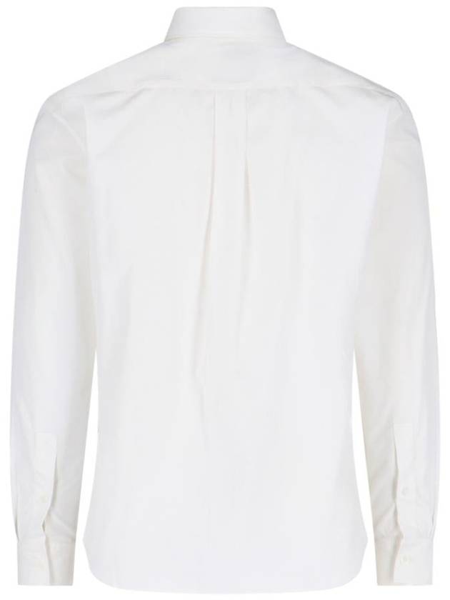 EKD Embroidered Cotton Long Sleeve Shirt White - BURBERRY - BALAAN 3