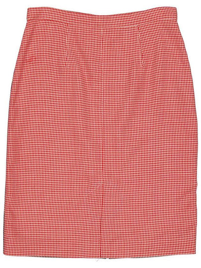 Women's Houndstooth Two-tone Wool H-Line Skirt - BURBERRY - BALAAN 2