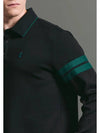 Online Exclusive Men s Cushion Color Line Long Sleeve Collar T Shirt Black - CLEVELAND GOLF - BALAAN 3