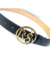 Men's Gold Rose Big Buckle Leather Belt MRAW20 1124A - MARTINE ROSE - BALAAN 2