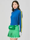 turtle neck blue wlight green stripe 100% fine wool - MILESANDMILESANDMILES - BALAAN 1