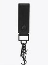 Monogram Logo Crocodile Leather Key Holder Black - SAINT LAURENT - BALAAN 2