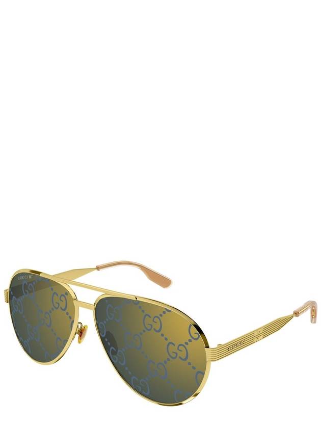 GG Pilot Frame Sunglasses Gold - GUCCI - BALAAN 3