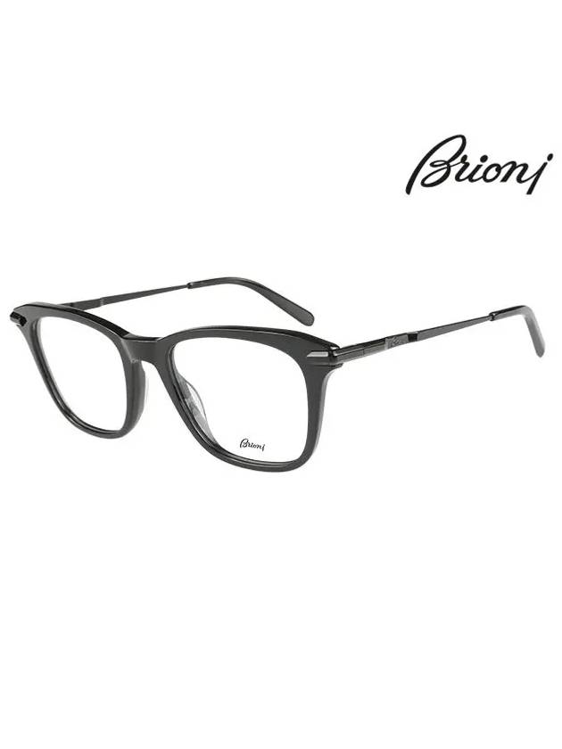 Glasses Frame BR0095O 001 Square Acetate Men Women Glasses - BRIONI - BALAAN 2