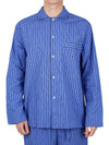 Poplin Pajamas Striped Organic Cotton Long Sleeve Shirt Boro - TEKLA - 2