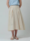 Pintuck flare volume skirt beige - PINBLACK - BALAAN 1