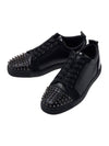 Louis Junior Spike Low Top Sneakers Black - CHRISTIAN LOUBOUTIN - BALAAN 1