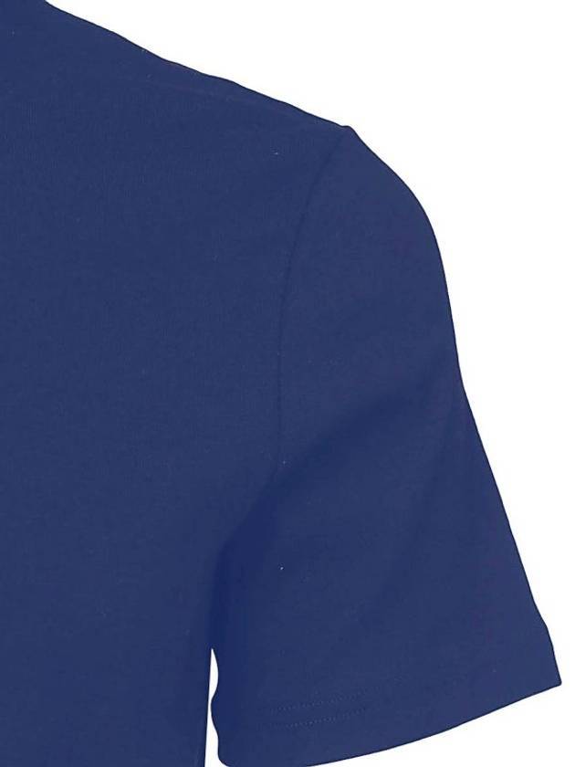 Cotton Crew Neck Short Sleeve T-Shirt T-Shirt blue - TOM FORD - BALAAN 4