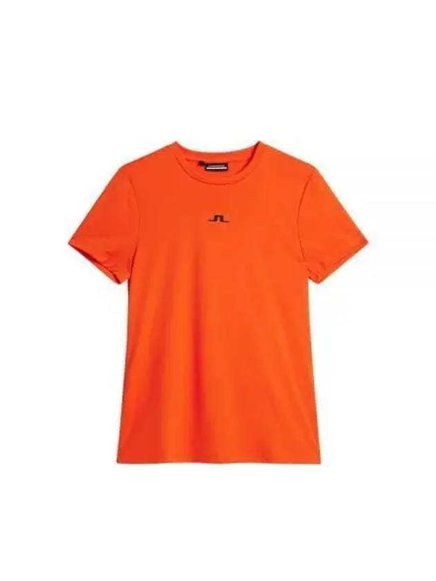 Ada Short Sleeve T-Shirt Tangerine Tango - J.LINDEBERG - BALAAN 2