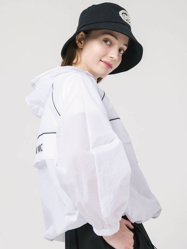 Hooded Zip-up Anorak White Windbreaker DO3212WB01 - DOYOUKNOWMC GOLF WEAR - BALAAN 1