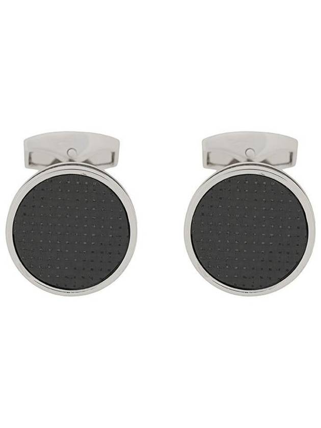 Tateossian Cufflinks Round Palladium Carbon Fiber Accessories - TATEOSSIAN - BALAAN 1