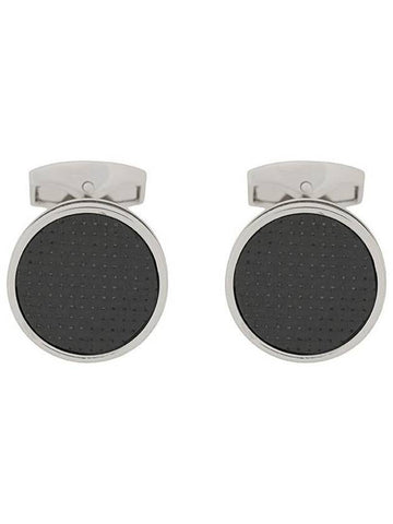 Tateossian Cufflinks Round Palladium Carbon Fiber Accessories - TATEOSSIAN - BALAAN 1