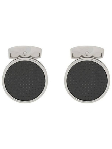 Tateossian Cufflinks Round Palladium Carbon Fiber Accessories - TATEOSSIAN - BALAAN 1