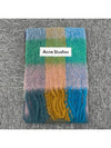 Check Mohair Muffler Turquoise Camel Blue - ACNE STUDIOS - BALAAN 3